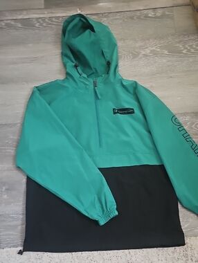 Champion Teal and Black Hooded Pullover
